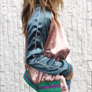 Ascot + Hart Poppy Satin Jacket